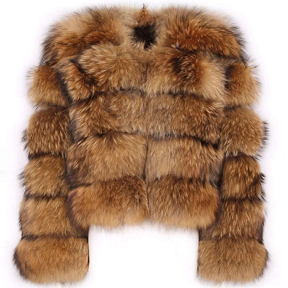 YOLOAgain Real Fox Fur Jacket Women 2024 Winter Outerwear Fox Fur Coat