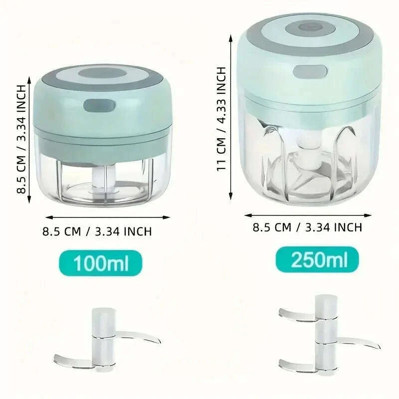 100ml/250ML Manual Meat Mincer Garlic Chopper Rotate Garlic Press Crusher Vegetable Onion Cutter Kitchen Cooking Accessories