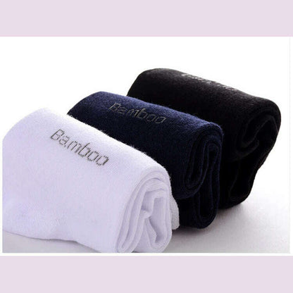 10Pairs/Lot Men Bamboo Socks Brand Comfortable Breathable Casual Business Men's Crew Socks High Quality Guarantee Sox Male Gift