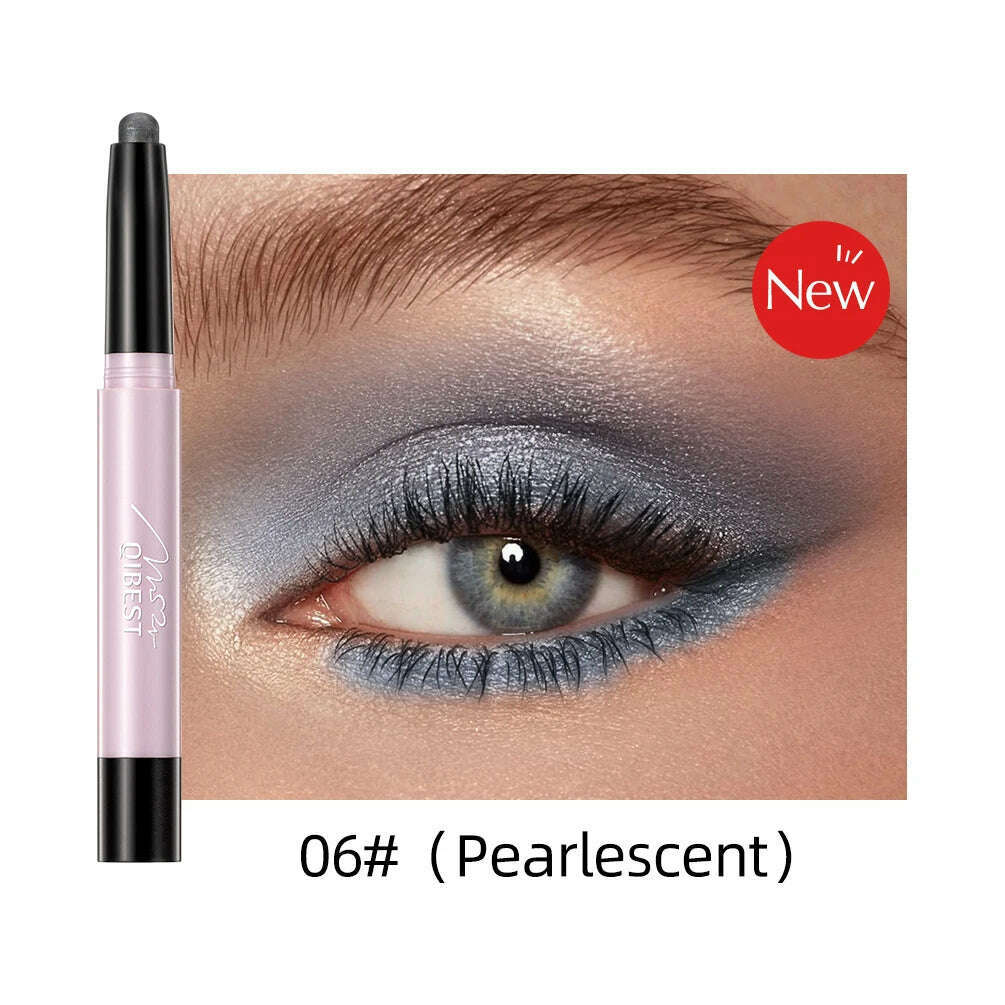 12 Colors Pearlescent Eyeshadow Eyeliner Pencil Waterproof Glitter Matte Nude Eye Shadow Makeup Pigment Silkworm Eyeshadow Pens
