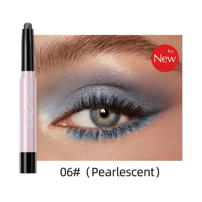 12 Colors Pearlescent Eyeshadow Eyeliner Pencil Waterproof Glitter Matte Nude Eye Shadow Makeup Pigment Silkworm Eyeshadow Pens