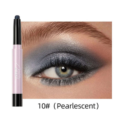 12 Colors Pearlescent Eyeshadow Eyeliner Pencil Waterproof Glitter Matte Nude Eye Shadow Makeup Pigment Silkworm Eyeshadow Pens