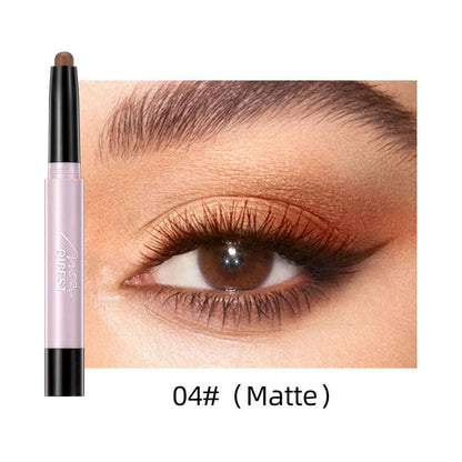 12 Colors Pearlescent Eyeshadow Eyeliner Pencil Waterproof Glitter Matte Nude Eye Shadow Makeup Pigment Silkworm Eyeshadow Pens
