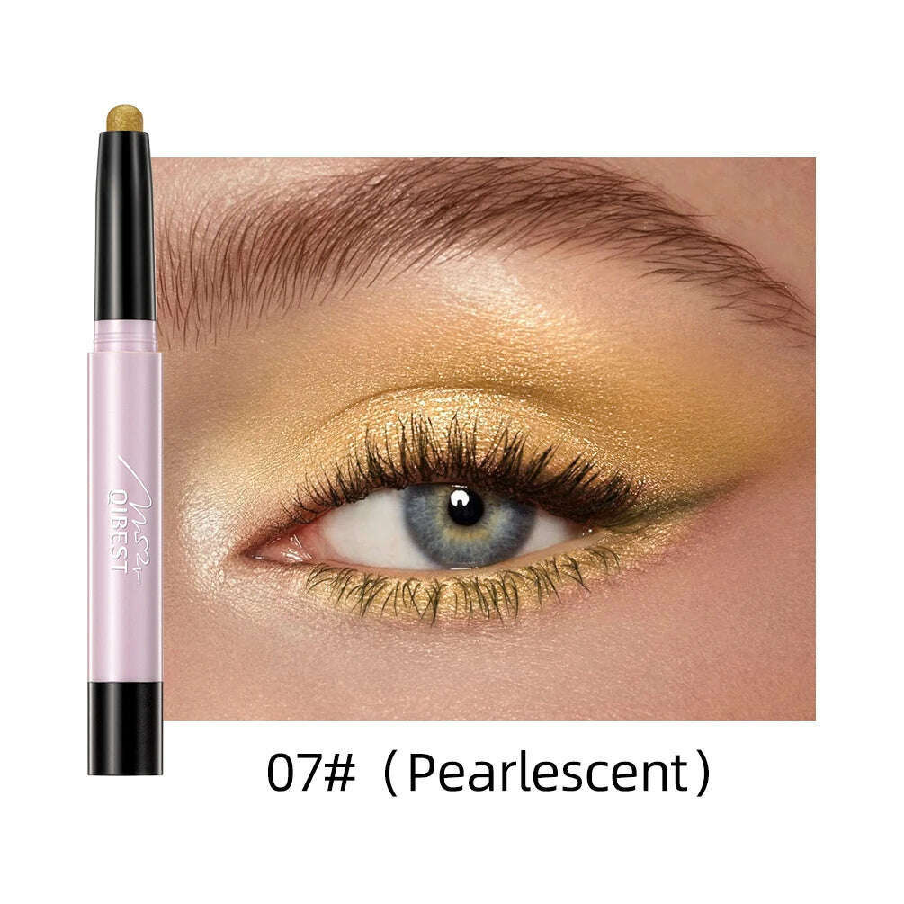 12 Colors Pearlescent Eyeshadow Eyeliner Pencil Waterproof Glitter Matte Nude Eye Shadow Makeup Pigment Silkworm Eyeshadow Pens