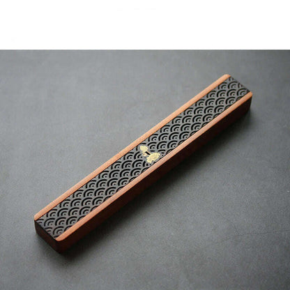 1pc Antique personality solid wood hollowed out line incense box portable sleeping incense box incense box incense fumigation