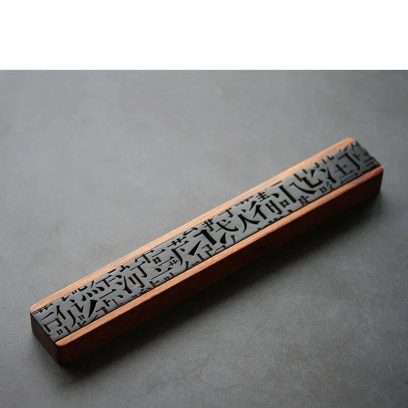 1pc Antique personality solid wood hollowed out line incense box portable sleeping incense box incense box incense fumigation
