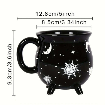 1pc New Halloween Witches Cauldron Mug Ceramic Witch Mug Gothic Mug Witch Cup for Banquet Festival Halloween Decoration Gifts