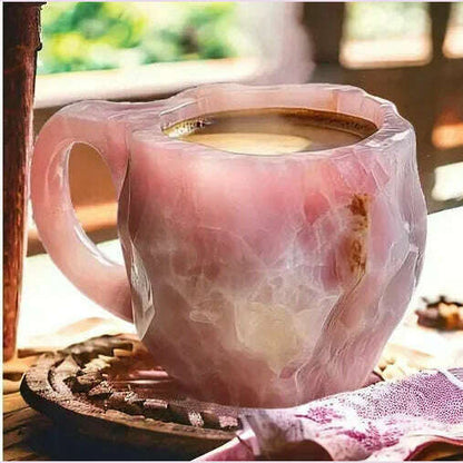 1pc Personalized Mineral Crystal-Style Resin Coffee Cup Water Cup Stylish Eco-Friendly Water Mug for Birthday Christmas Gifts