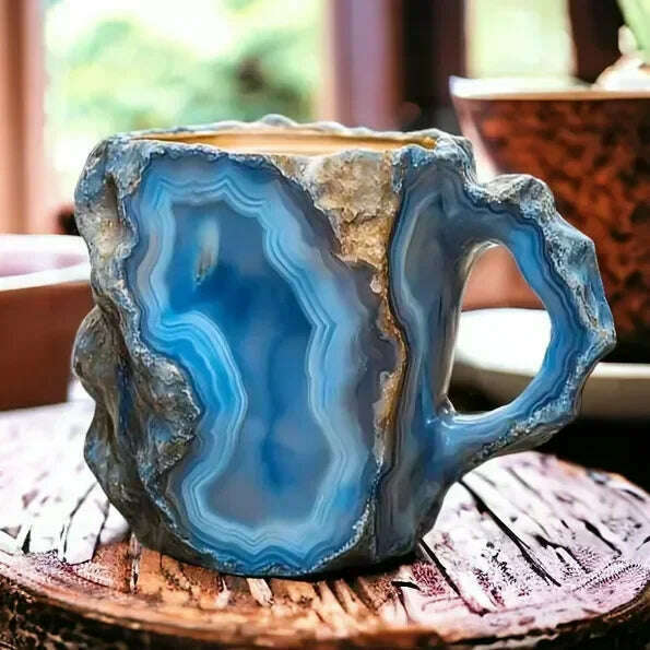1pc Personalized Mineral Crystal-Style Resin Coffee Cup Water Cup Stylish Eco-Friendly Water Mug for Birthday Christmas Gifts