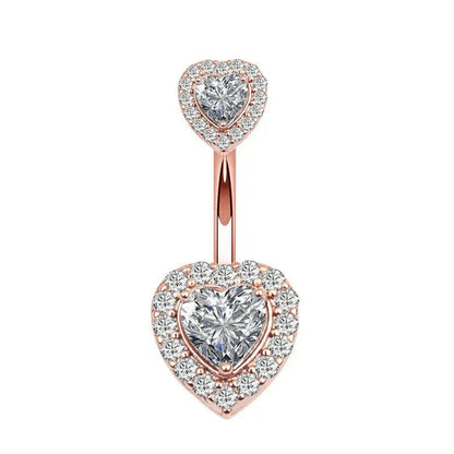 1PC Surgical Steel Belly Button Rings Crystal Piercing Navel Heart Style Navel Piercing Earring Belly Piercings Ombligo Jewelry