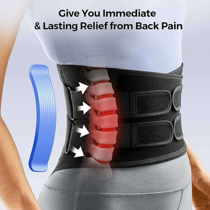 1Pcs Back Brace for Lower Back Pain Relief, Lower Back Pain with 6 Stays, Herniated Disc, with Lumbar Support Pad for Men/Women