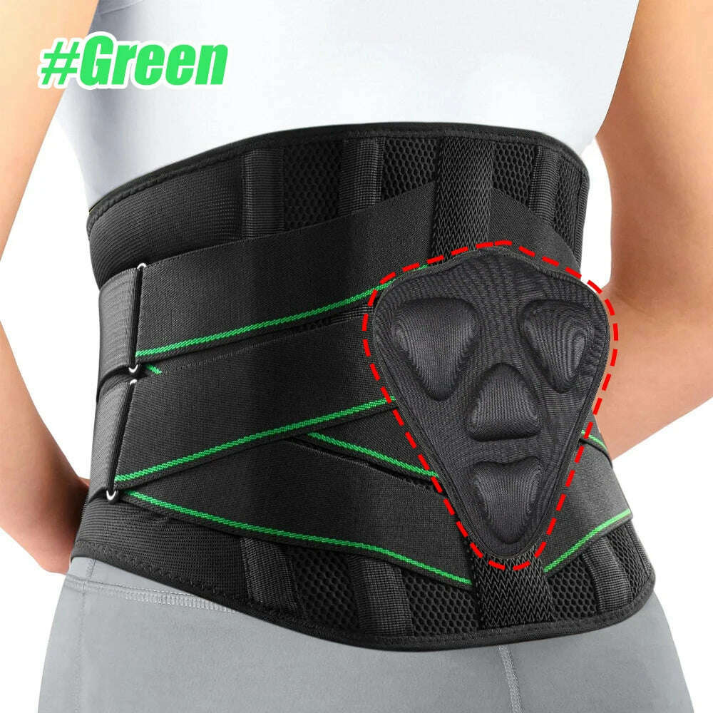 1Pcs Back Brace for Lower Back Pain Relief, Lower Back Pain with 6 Stays, Herniated Disc, with Lumbar Support Pad for Men/Women