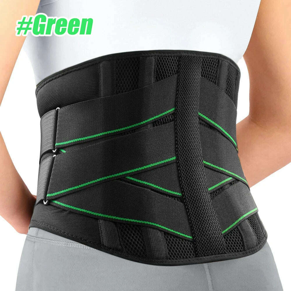 1Pcs Back Brace for Lower Back Pain Relief, Lower Back Pain with 6 Stays, Herniated Disc, with Lumbar Support Pad for Men/Women