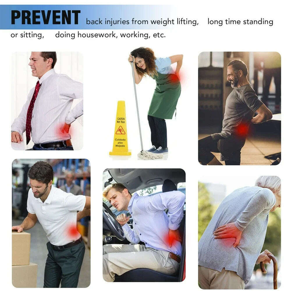 1PCS Back Brace for Lower Back Pain Relief with 6 Support,AdjustableBack Support Belt Lumbar Support for Herniated Disc,Sciatica