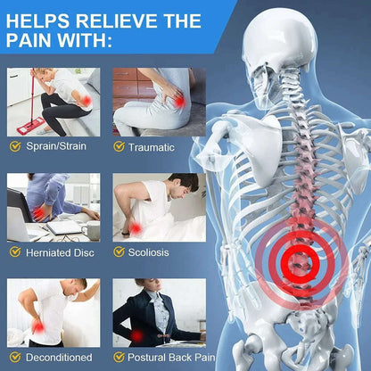1Pcs Back Brace for Lower Back Pain with 6 Stays,Breathable Back Support Belt for Men Women - Anti-skid Lumbar Support for Work