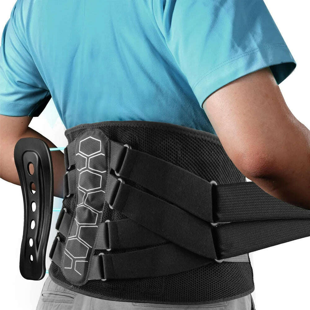 1PCS Lumbar Support Belt Lower Back Brace for Lifting, Herniated Disc, Sciatica, Breathable Lumbar Brace for Men & Women