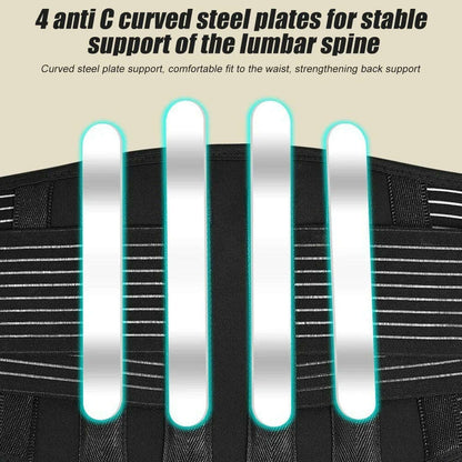 1PCS Self-heating Lumbar Pain Magnet Belt - Thermal Magnetic Therapy Tourmaline Lower Back Waist Support Belt Brace for Sciatica