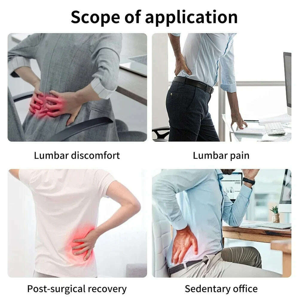 1PCS Self-heating Lumbar Pain Magnet Belt - Thermal Magnetic Therapy Tourmaline Lower Back Waist Support Belt Brace for Sciatica