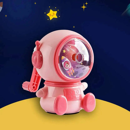 1Pcs Student Cartoon Hand Sharpener Astronaut Shape Sharpener Automatic Pencil Sharpener