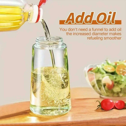 2-in-1 Glass Oil Sprayer 500ml, Spray Oil Dispenser for BBQ, Baking, Roasting, Kitchen & Picnic Use
