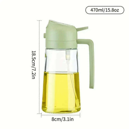 2 in 1 Glass Oil Sprayer & Dispenser Olive Oil Dispenser Bottle Kitchen Salad  Olive Oil Spray For Cooking BBQ Spray Bottle