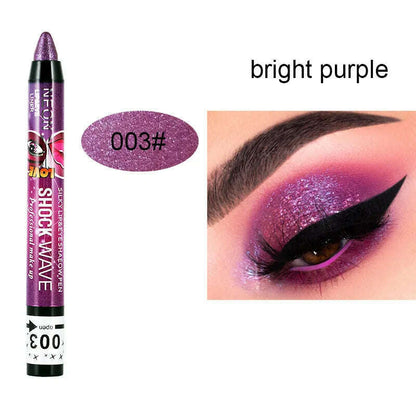 2 In 1 Glitter Eyeshadow Lipstick Pencil Stick Waterproof Pearl Silkworm Eye Shadow Pen Long-lasting Eyeshadow Make Up Cosmetic