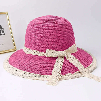 2019 Summer Bow Ribbon Sun Hat Panama Women's Cap Bonnet Beach Straw Hats summer hats for women шляпа соломенная gorro mujer