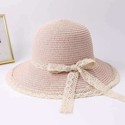 2019 Summer Bow Ribbon Sun Hat Panama Women's Cap Bonnet Beach Straw Hats summer hats for women шляпа соломенная gorro mujer
