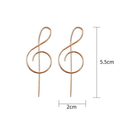 2021 Trendy Music Symbol Earrings for women Simple Treble Clef Note earrings fashionTemperament Female