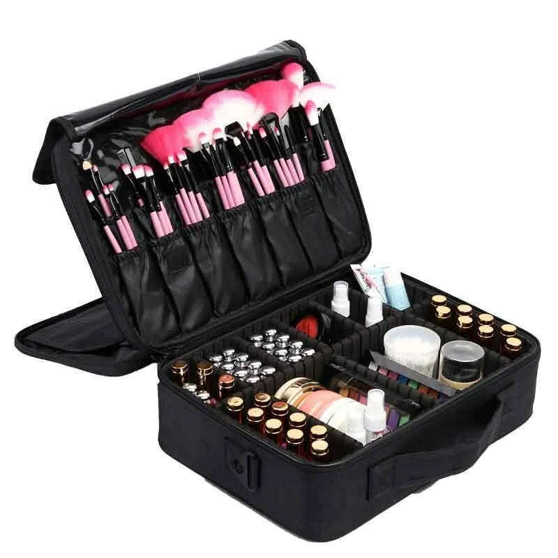 2023 New Makeup Cosmetic Case Waterproof Oxford Cloth Large Capacity Travel Storage Bag Tattoo Beautician Suitcases
