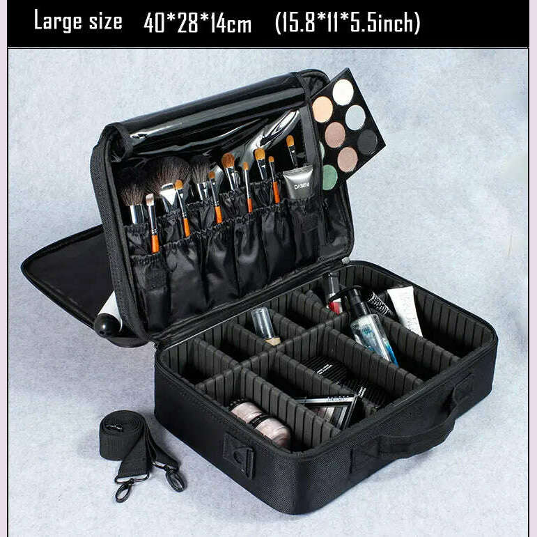 2023 New Makeup Cosmetic Case Waterproof Oxford Cloth Large Capacity Travel Storage Bag Tattoo Beautician Suitcases