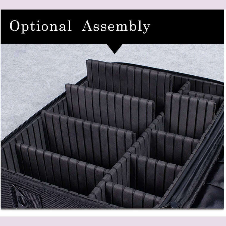 2023 New Makeup Cosmetic Case Waterproof Oxford Cloth Large Capacity Travel Storage Bag Tattoo Beautician Suitcases