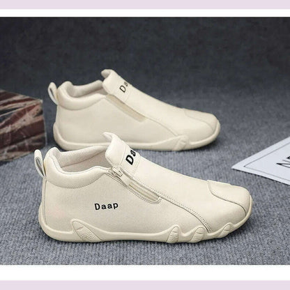 2024 New Casual Shoes for Men Luxury Round Toe Men Ankle Boots Light Slip on Walking Shoes Outdoor Comfor Men High Top Sneakers