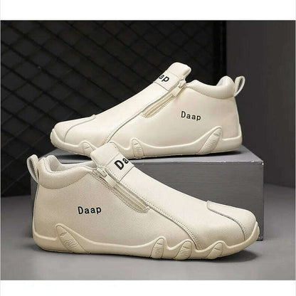 2024 New Casual Shoes for Men Luxury Round Toe Men Ankle Boots Light Slip on Walking Shoes Outdoor Comfor Men High Top Sneakers