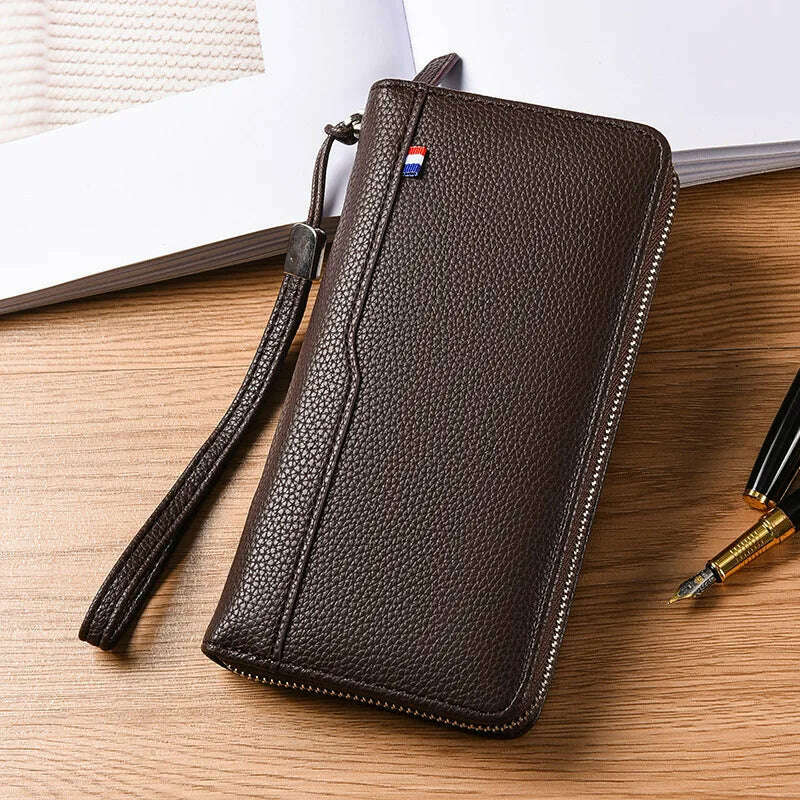 2024 Rfid 36 Slots Wallet Split Solid man Purse Business Credit Organ Card Holder Blocking Anti Theft Phone Bag Large Capacity