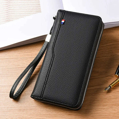 2024 Rfid 36 Slots Wallet Split Solid man Purse Business Credit Organ Card Holder Blocking Anti Theft Phone Bag Large Capacity