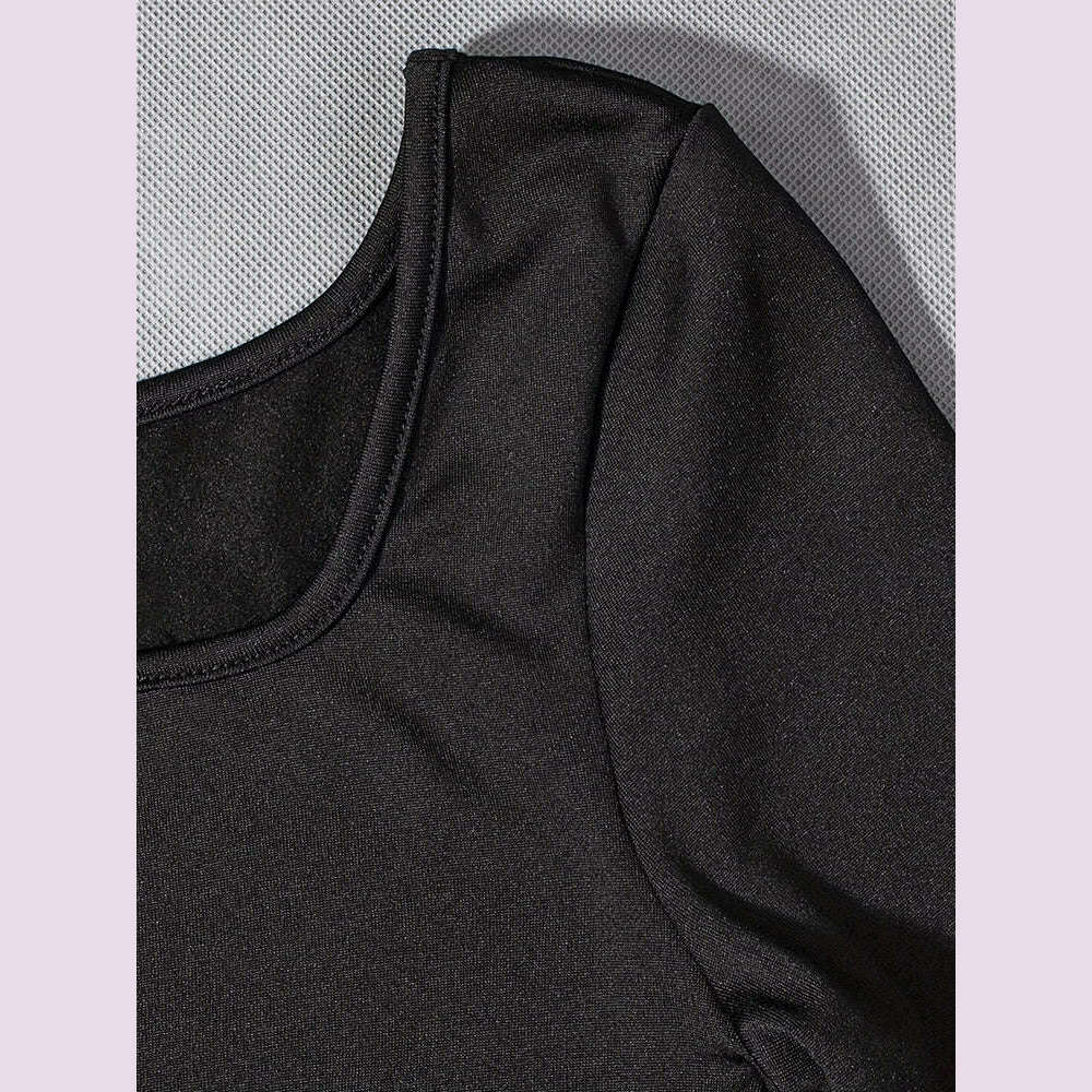 2024 Summer New Women's Round Neck Short Sleeve Slim One Piece Pure Color Yoga Clothing Fitness Jumpsuit