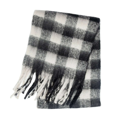 2024 Winter Thick Warm Scarf Women Cashmere Shawl and Wraps Pashmina Neckerchief Bufanda Female Rainbow Hairy Tessel Echarpe New
