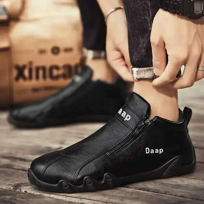 2025 New Casual shoe for Men Luxury Round Toe Men Ankle Boots Light Slip on Walking shoe Outdoor Comfor Men High Top Sneakers