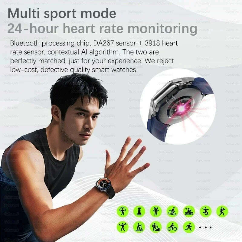 2025 New For OPPO Xiaomi 32G Memory Smart Watch Men Full Touch HD AMOLED Screen Music Fitness Tracker Bluetooth Call Smartwatch