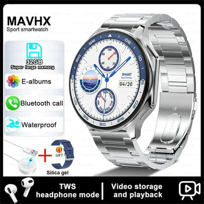 2025 New For OPPO Xiaomi 32G Memory Smart Watch Men Full Touch HD AMOLED Screen Music Fitness Tracker Bluetooth Call Smartwatch