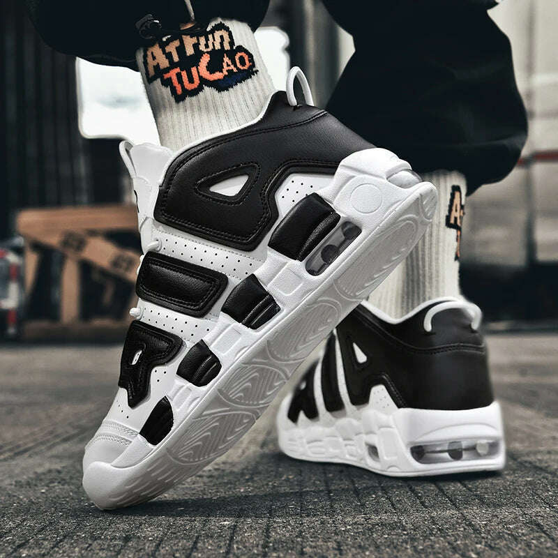 2025 Spring New Cushioned Anti-Shock Basketball Shoes for Teenagers, Student Anti-Slip Wear-Resistant Thick Sole Sports Shoes