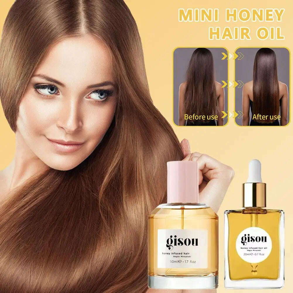20/50ML Honey Infused Hair Care Oil For Gisou Long Lasting Fragrance Deep Nourishing Flexibility Conditioner Hair Care