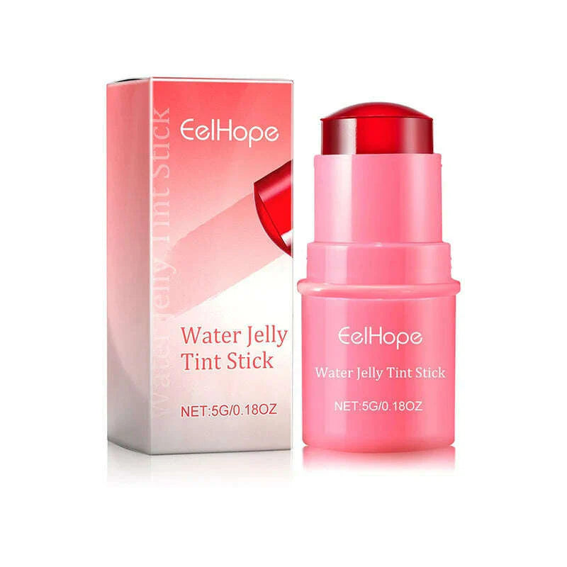 3-in-1 Milk Jelly Tint Facial Blusher Wand Moisturized Long Lasting Beauty Matte Cheek Contour Lipstick Sticker Rouge Makeup New