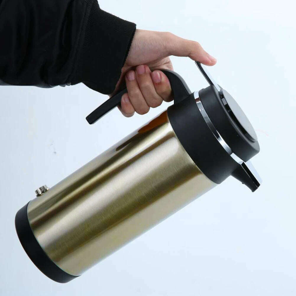 300/1200 ML Travel Electric Kettle Car Hot Kettle Car Truck Water Heater Large Capacity 12/24 V Auto Shut Off Fast Boiling