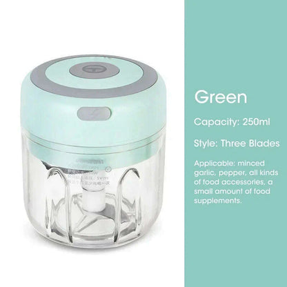 300ML Electric Garlic Chopper USB Charging Food Vegetable Meat Crusher Stainless Steel Mini Chili Garlic Masher Kitchen Gadgets