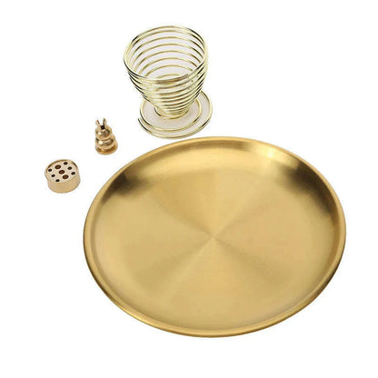 3/4/5Pcs/Set Metal Incense Burner Brass Incense Holder Palo Santo Holder Sage Holder Incense Tray Ash Catcher Home Decor Crafts