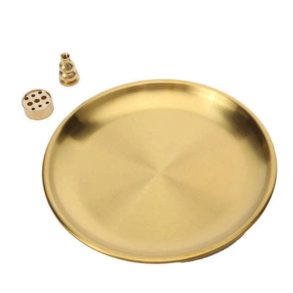 3/4/5Pcs/Set Metal Incense Burner Brass Incense Holder Palo Santo Holder Sage Holder Incense Tray Ash Catcher Home Decor Crafts