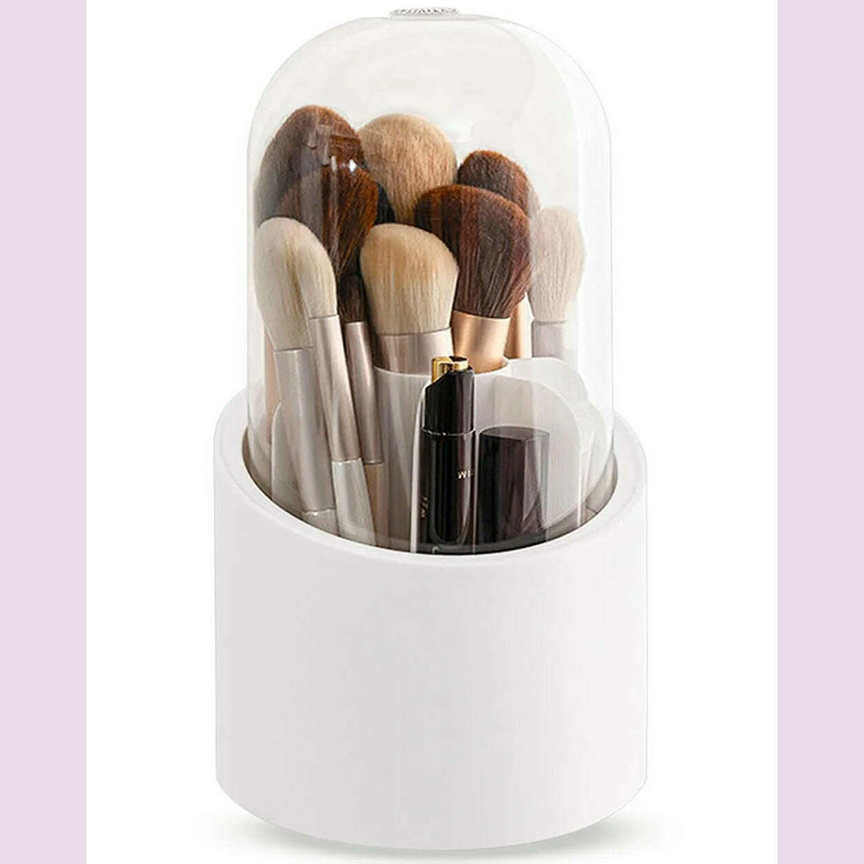 360° Rotating Makeup Brush Storage Box Desktop Cosmetic Organizer Lipstick Eyebrow Pencil Eye Shadow Brush Holder Organizer