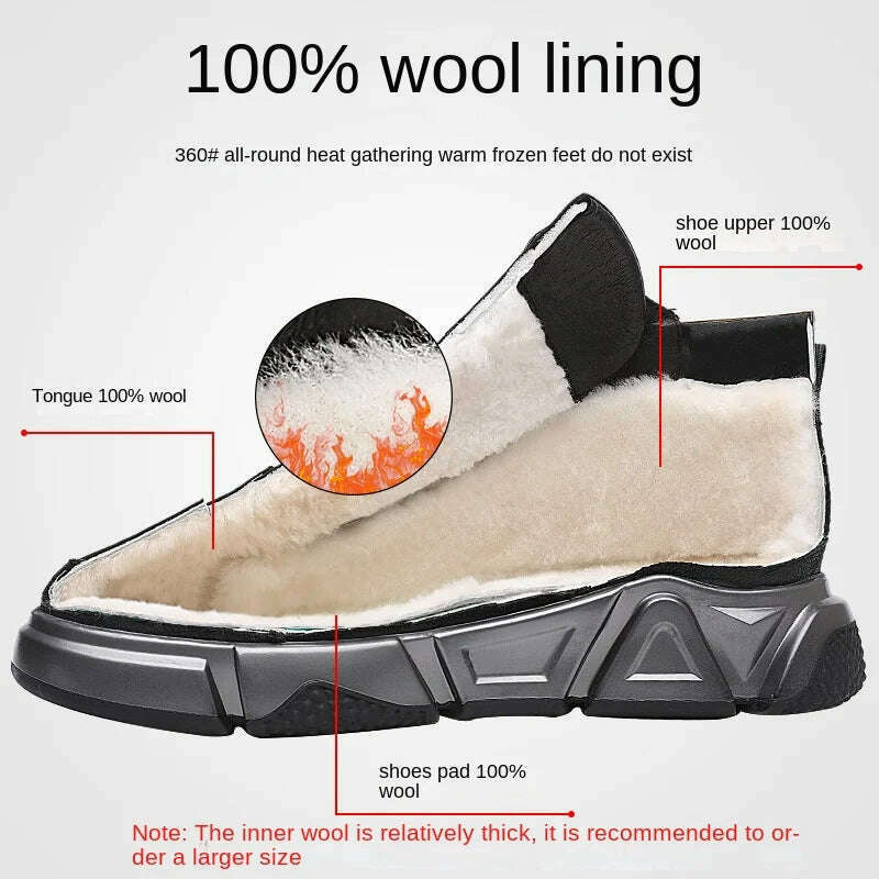38-48 Yards Leather Ankle Boots Men's Shoes Yuppie High-top Shoes Spring and Autumn Casual Thick Soles High-quality Winter Boots